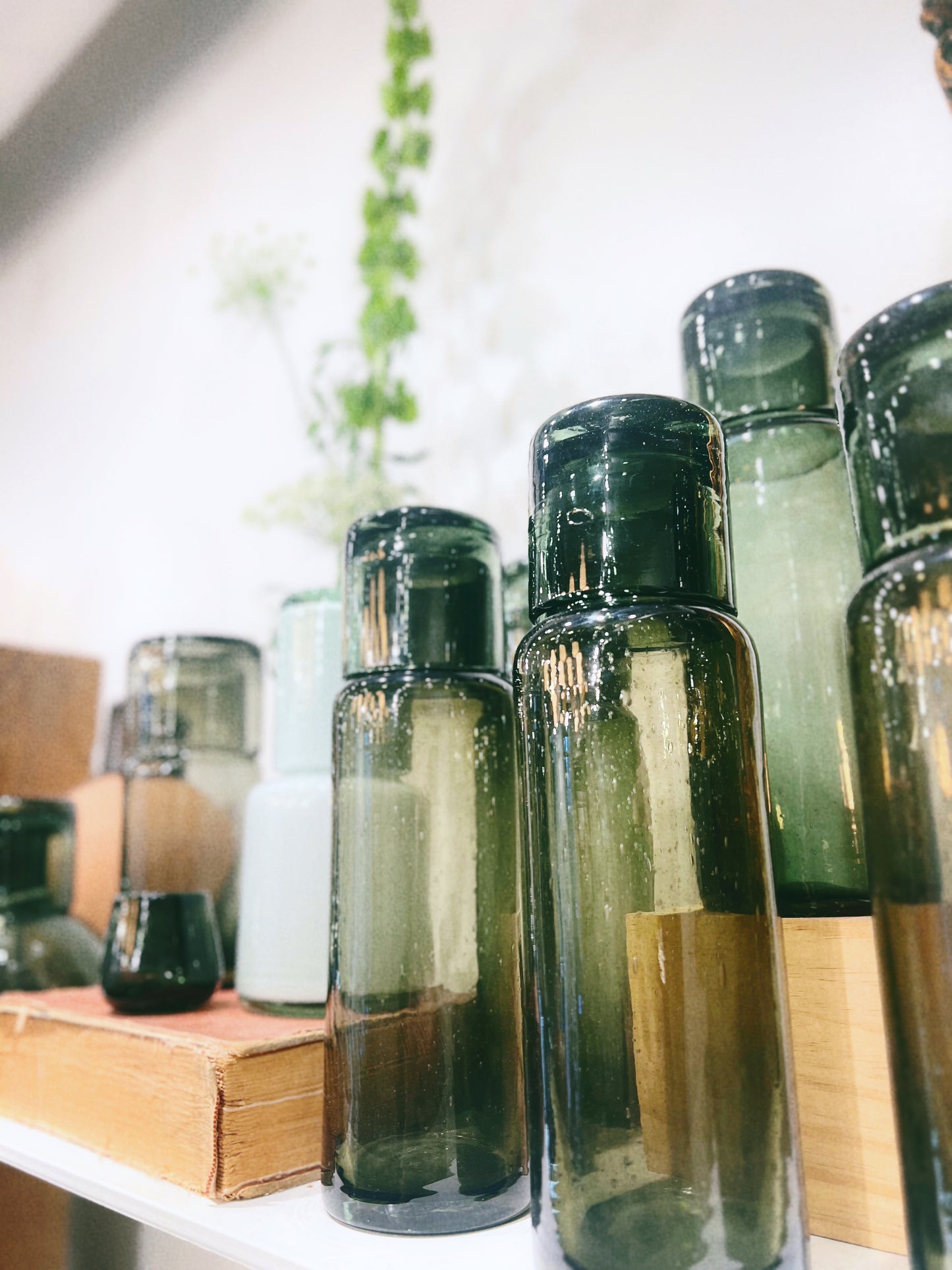 Glass Hand Blown Smoke Carafe