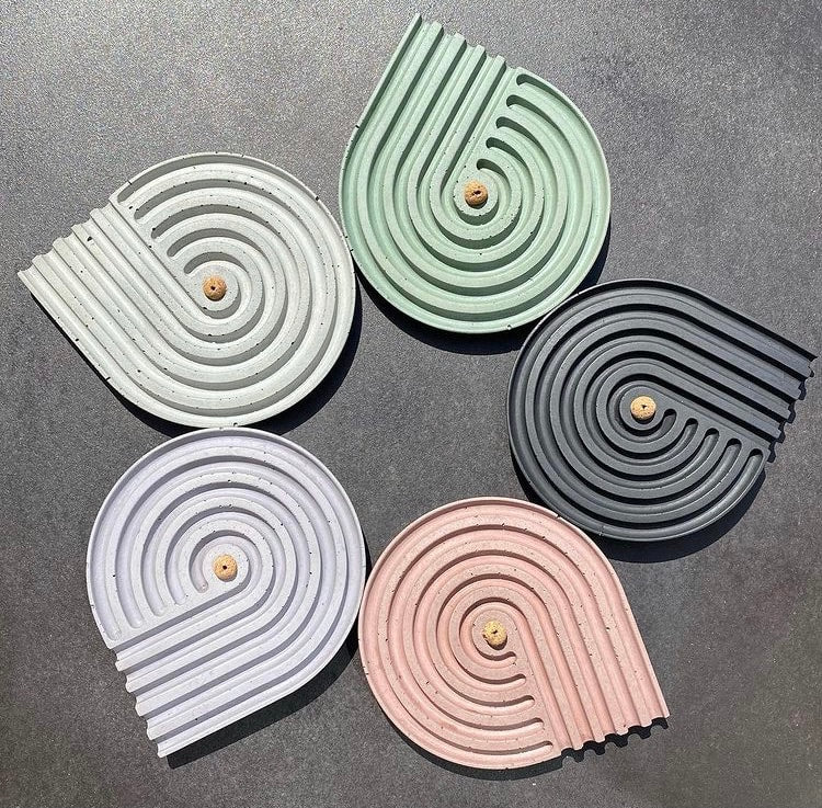 Concrete Spiral Incense Holder