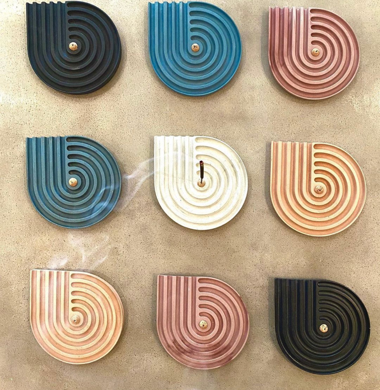 Concrete Spiral Incense Holder