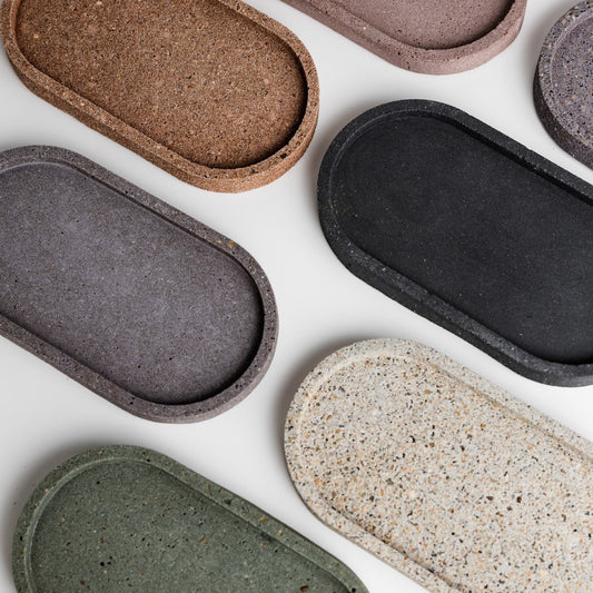 Concrete Oval Tray