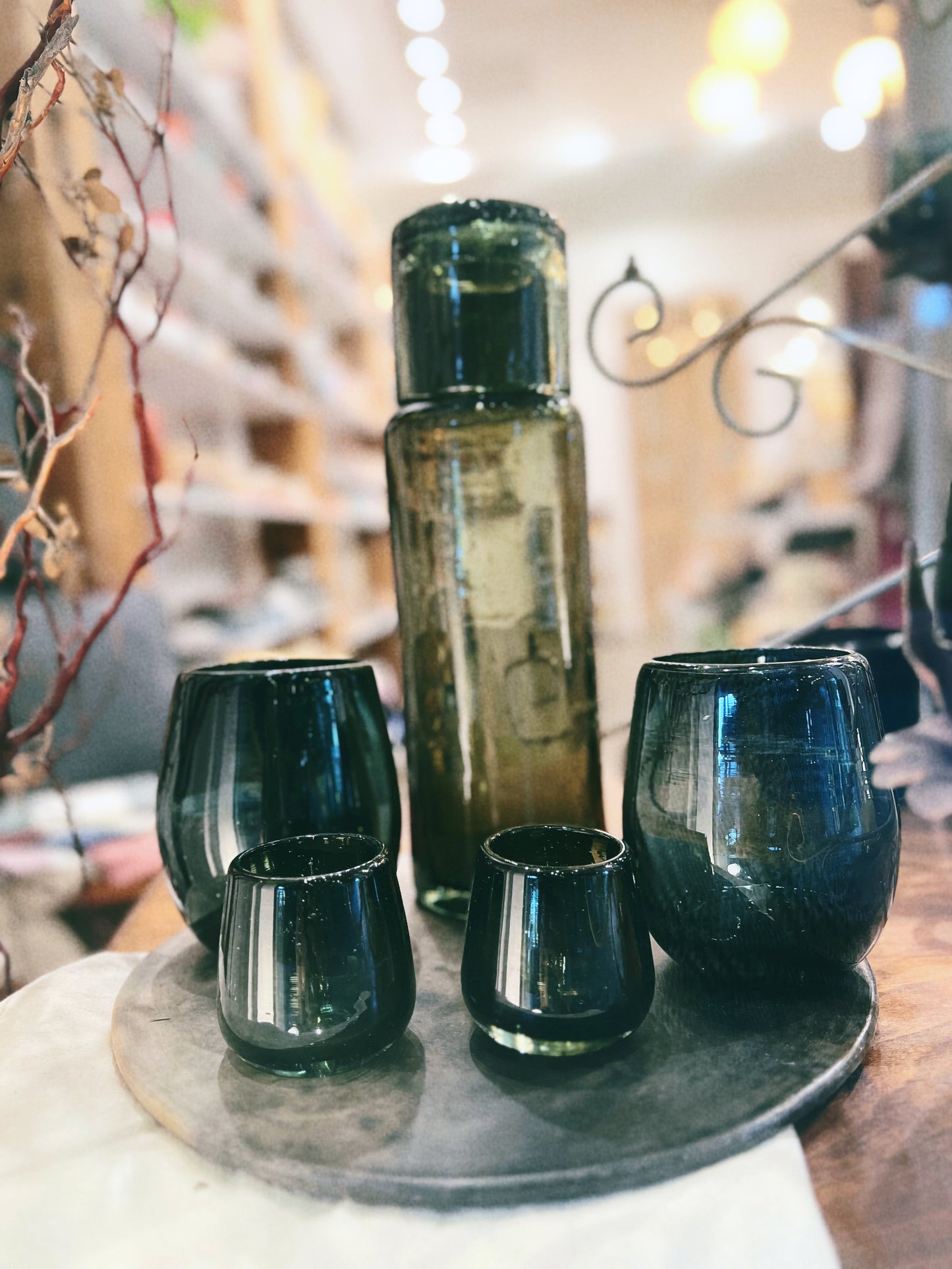Black  Glass Tumbler