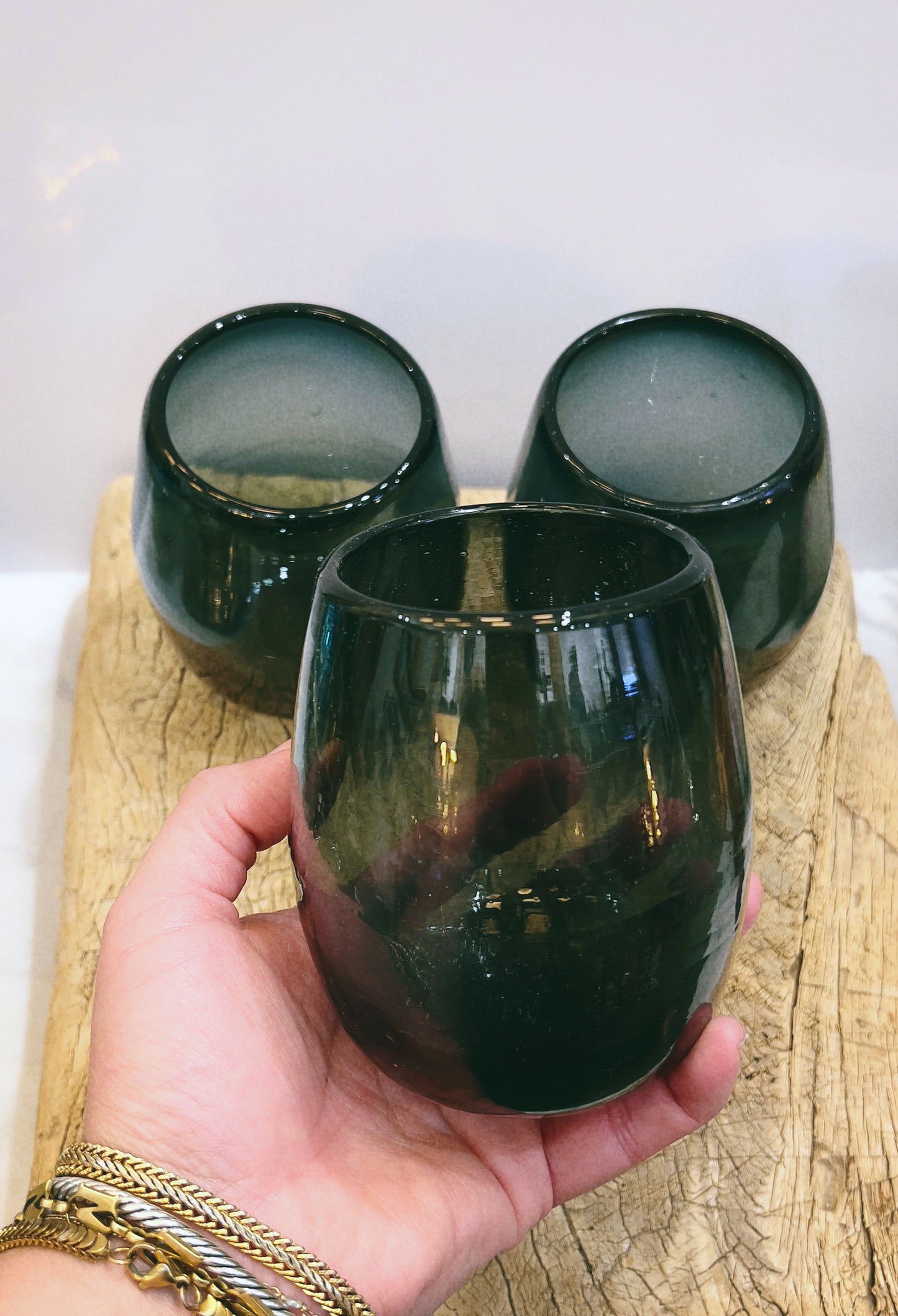 Black  Glass Tumbler