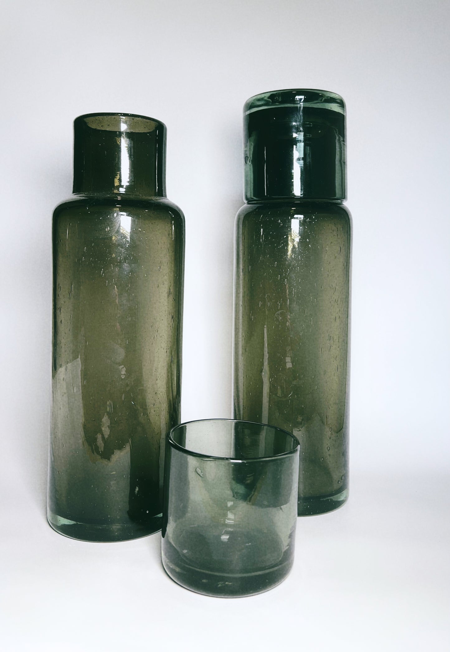 Glass Hand Blown Smoke Carafe