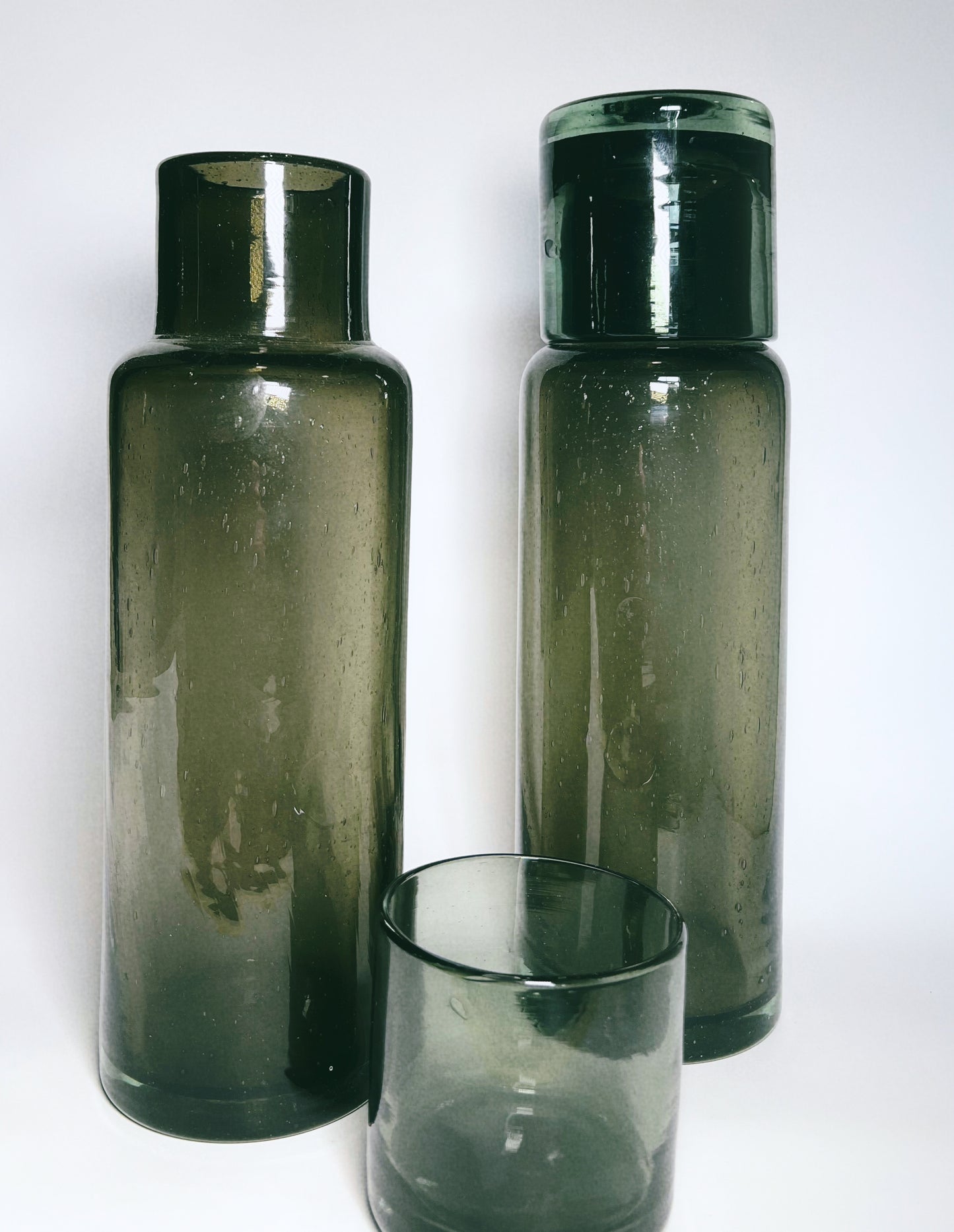 Glass Hand Blown Smoke Carafe