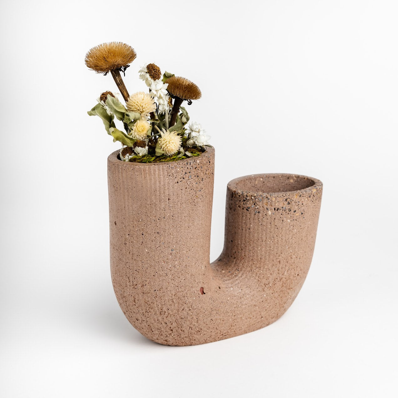 U Shape Concrete Vase