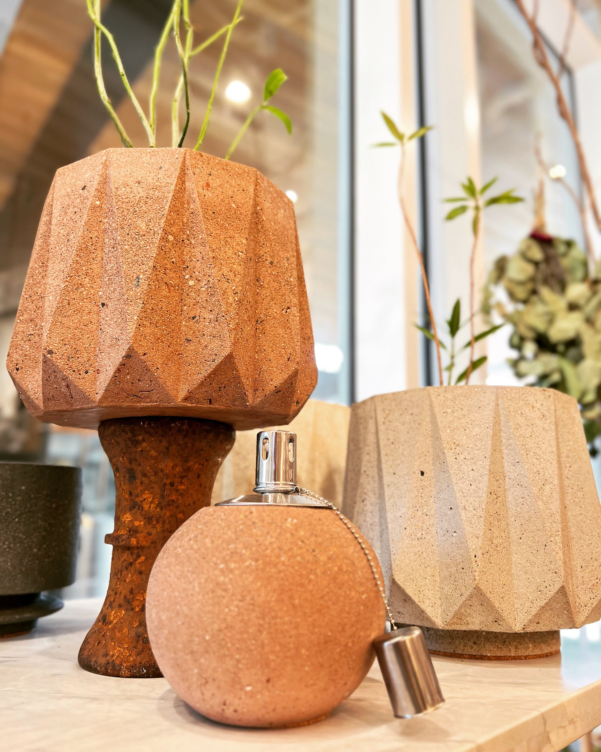 Large Geometric Concrete Planter