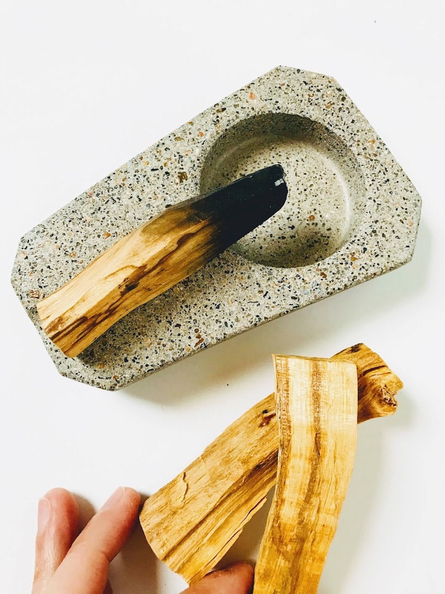 Concrete Palo Santo Ashtray