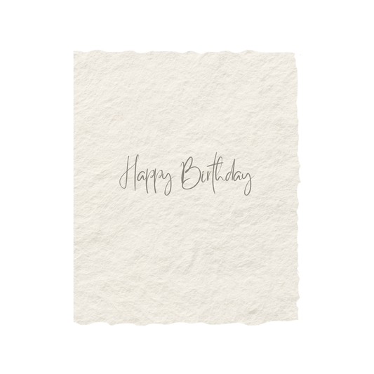 Happy Birthday | Greeting Card: Flat A2 Greeting Card. Blank on Back.