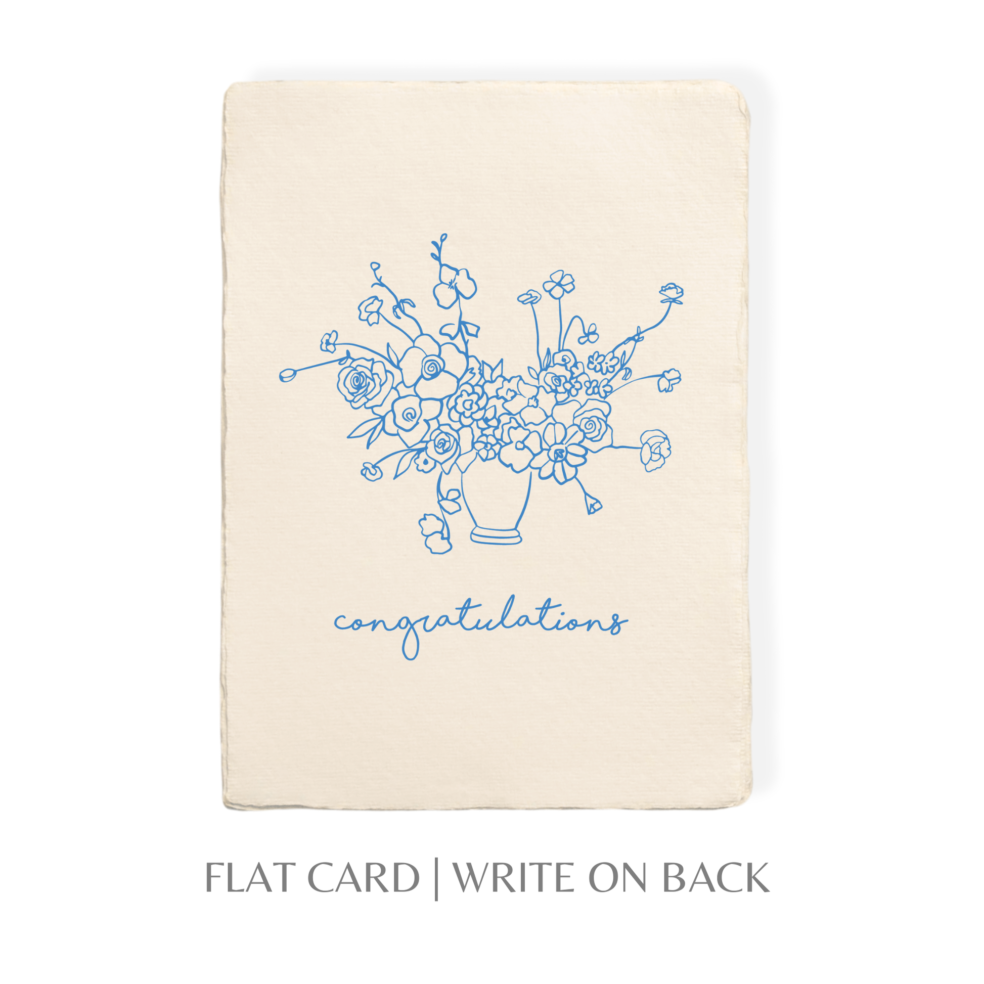 Congratulations Floral Bouquet | Congrats Greeting Card: Flat A2 Greeting Card. Blank on Back.