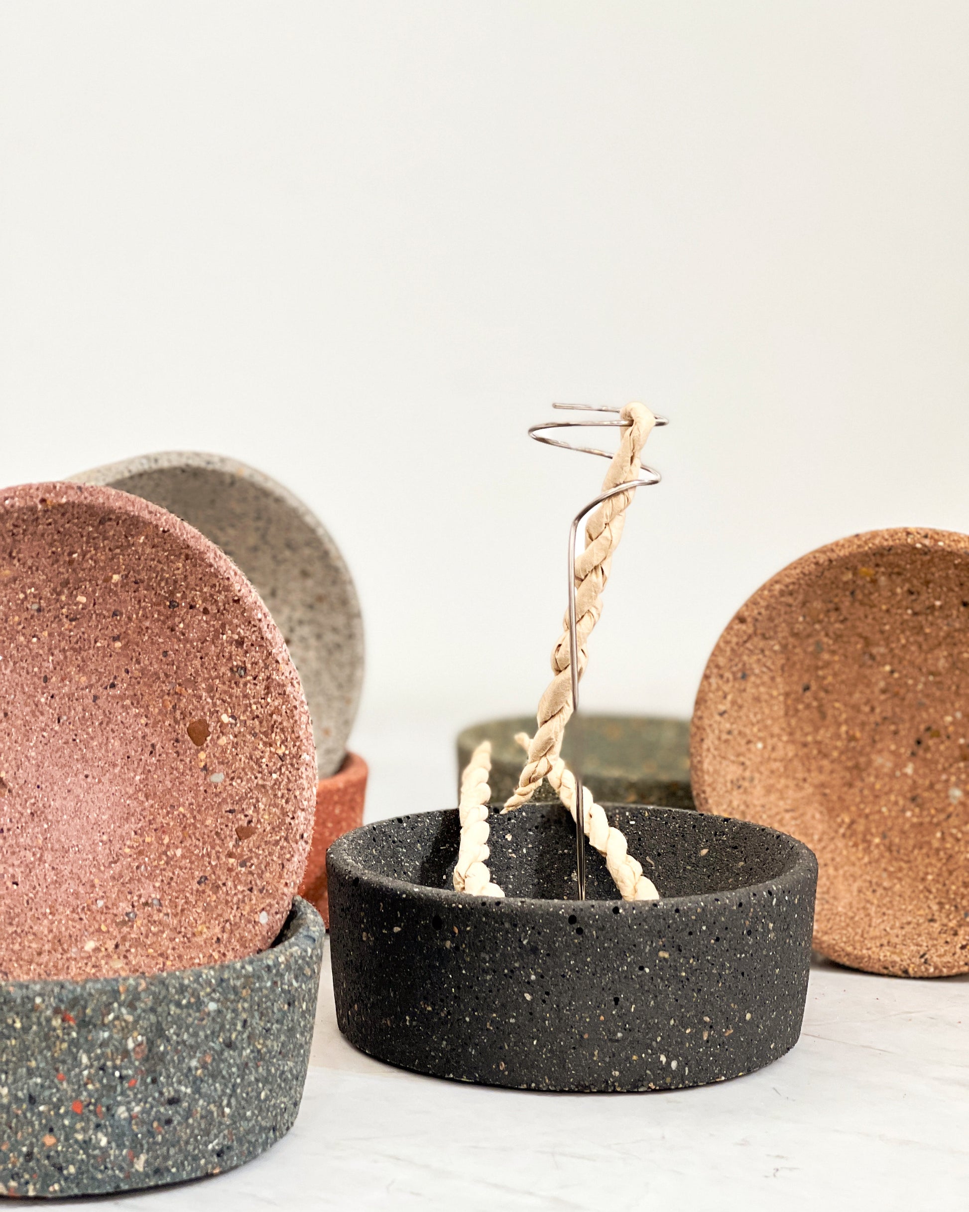 Concrete Circle Incense Holder