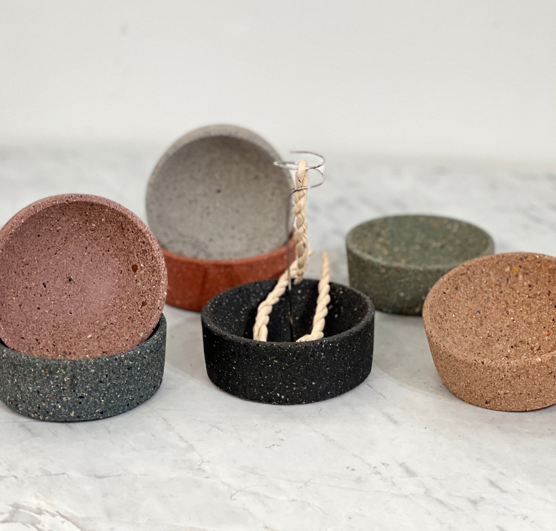 Concrete Circle Incense Holder