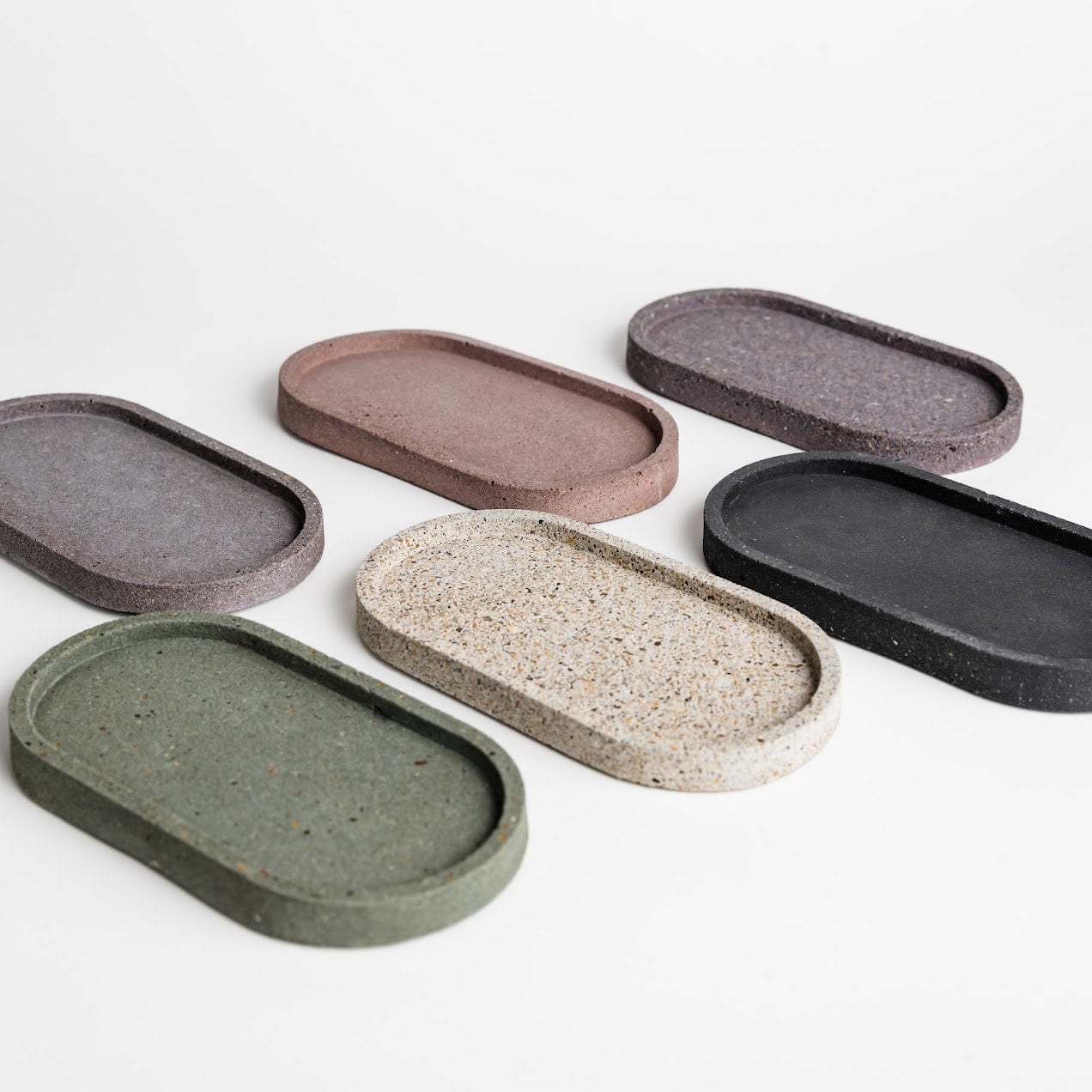 Concrete Oval Tray