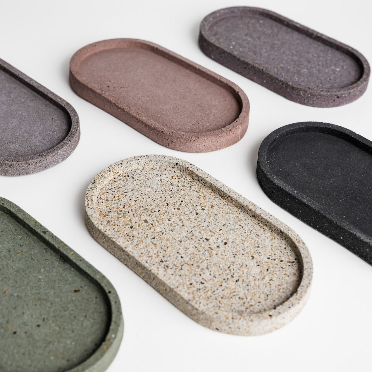 Concrete Oval Tray