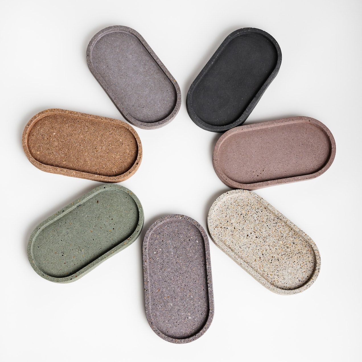 Concrete Oval Tray