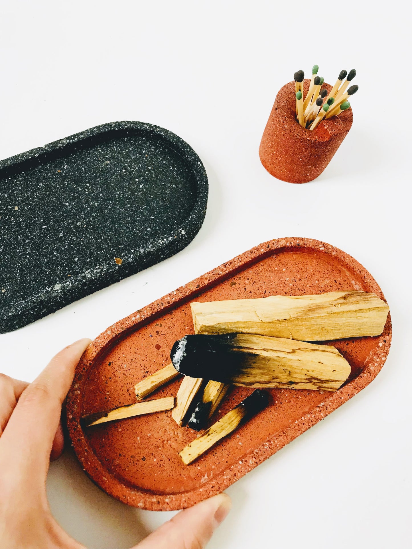 Concrete Oval Tray